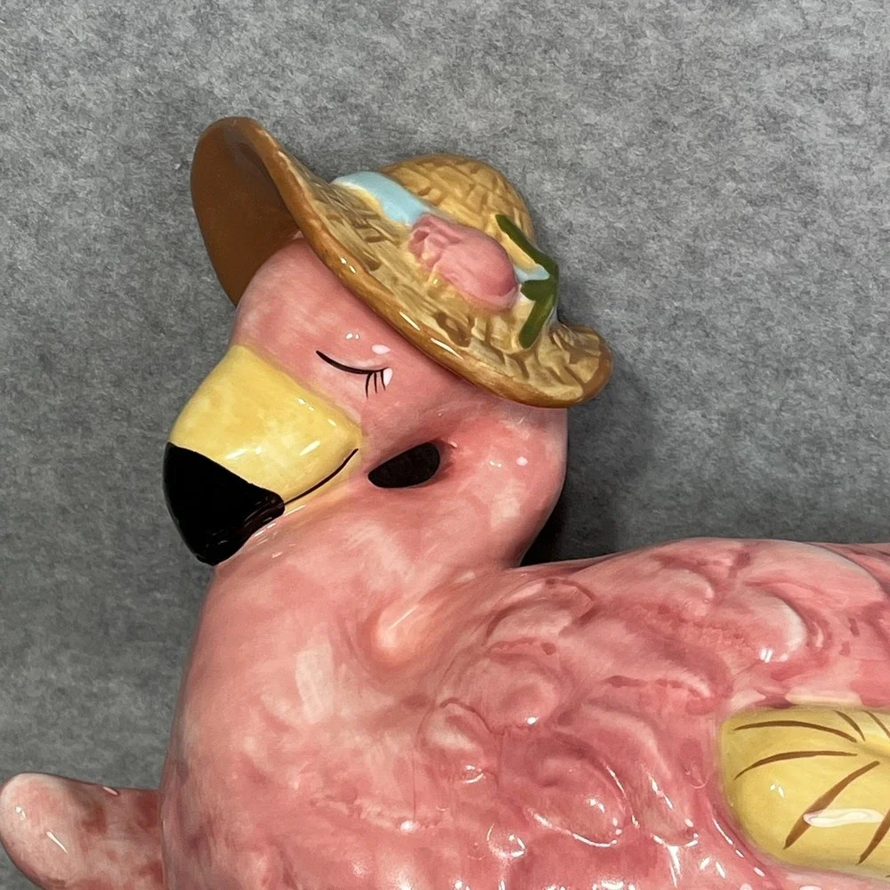 Blue‎ Sky Flamingo Ceramic Planter Heather Goldminc Succulent Cachepot Coastal